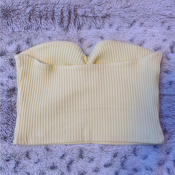 Light (almost pastel) yellow Wilfred tube top - Picture 3 of 4